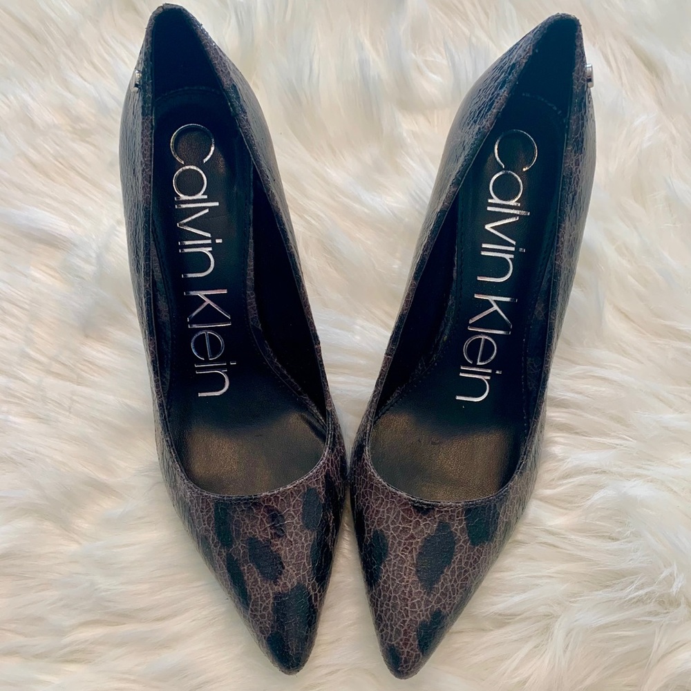 Calvin Klein Nilly Leopard Print Heels